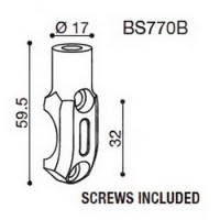 Montážní adaptér BS770B pro zpětná zrcátka RIZOMA na řídítka, černý